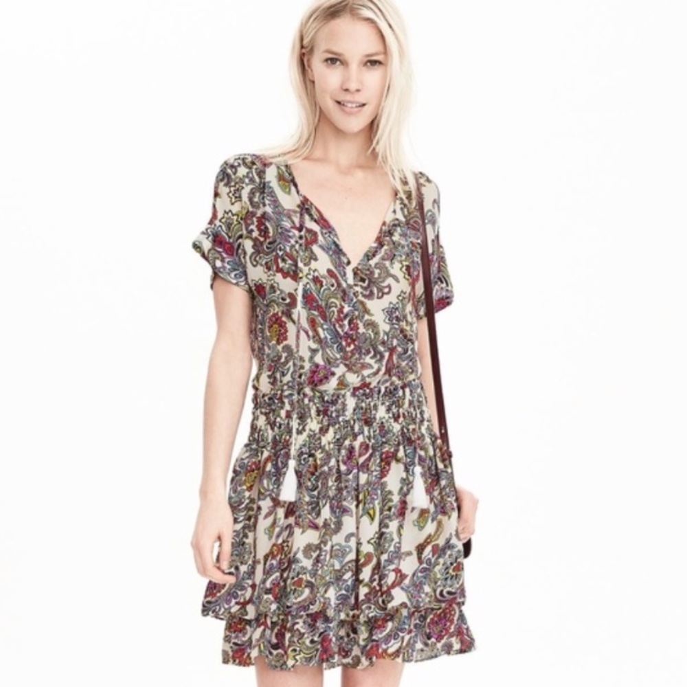 banana republic paisley dress